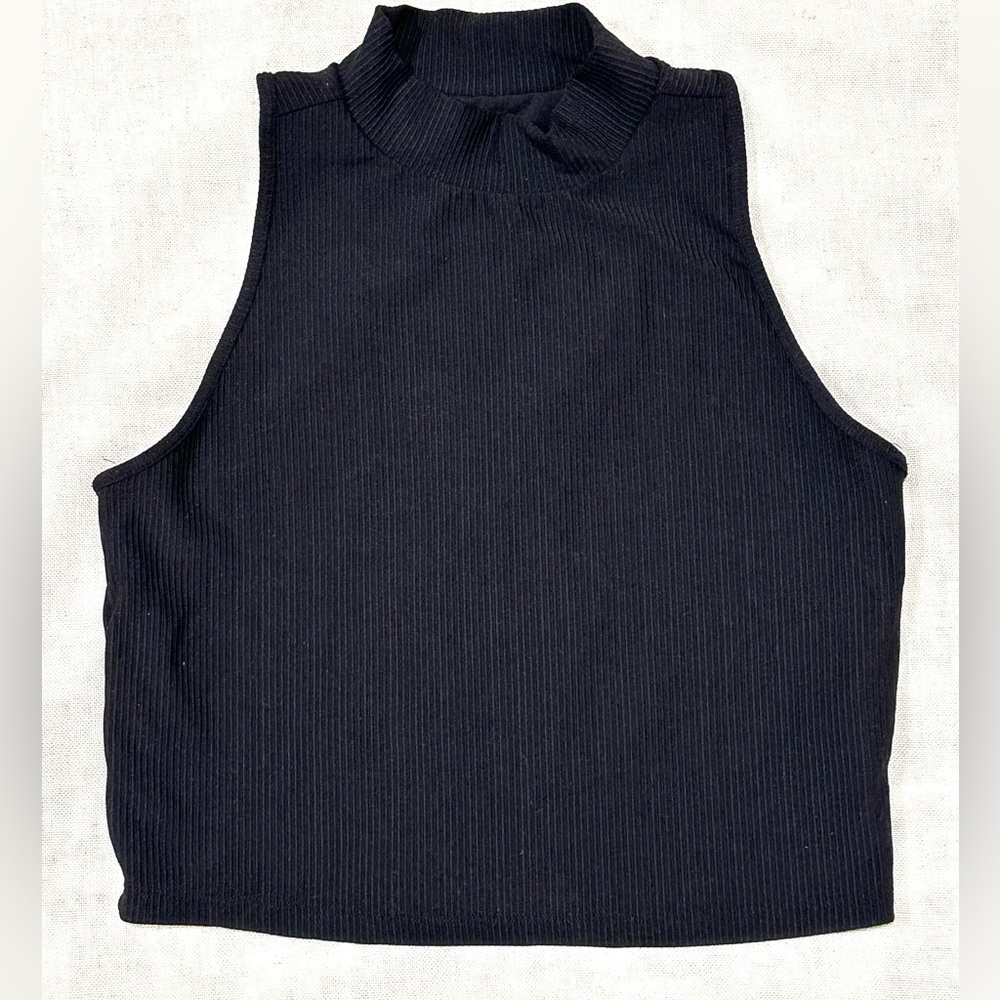 Crop Top MTASport Black Ribbed Women’s L